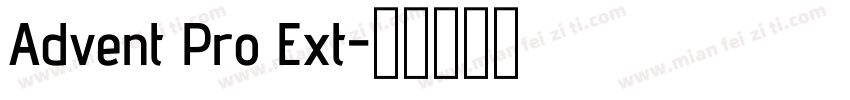 Advent Pro Ext字体转换